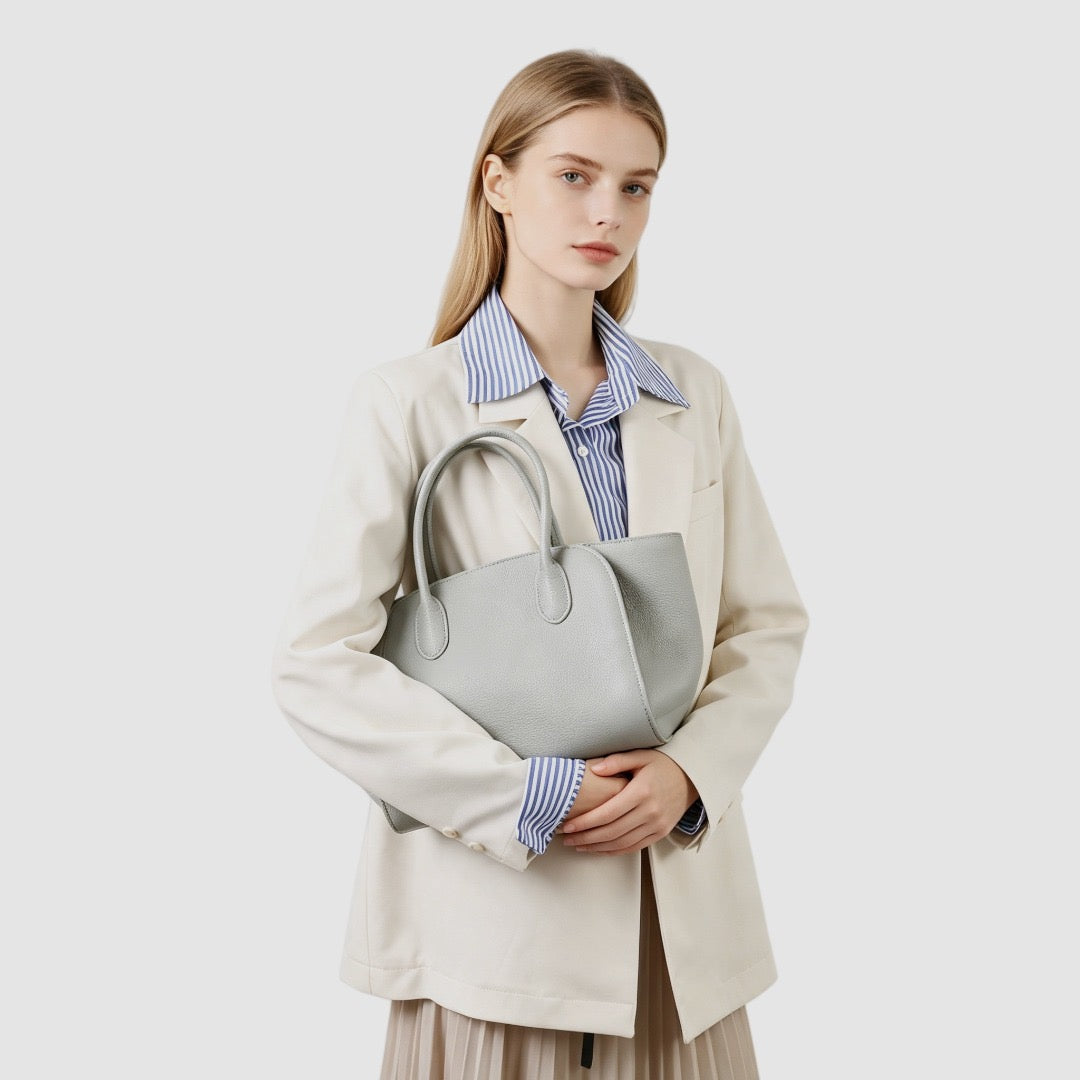 Msbag | TR Style Marlo17 Genuine Leather Minimalist Tote Bag ＃5151