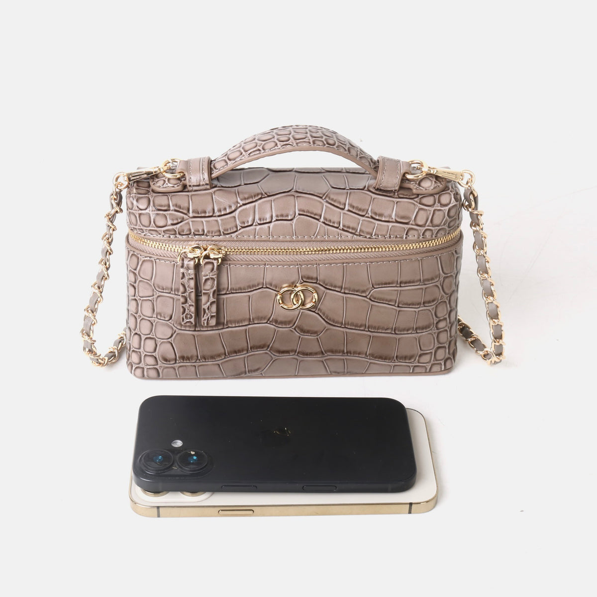 Msbag｜Croc Grain Lunch Box Bag Model 9035 Genuine leather Bag supplier
