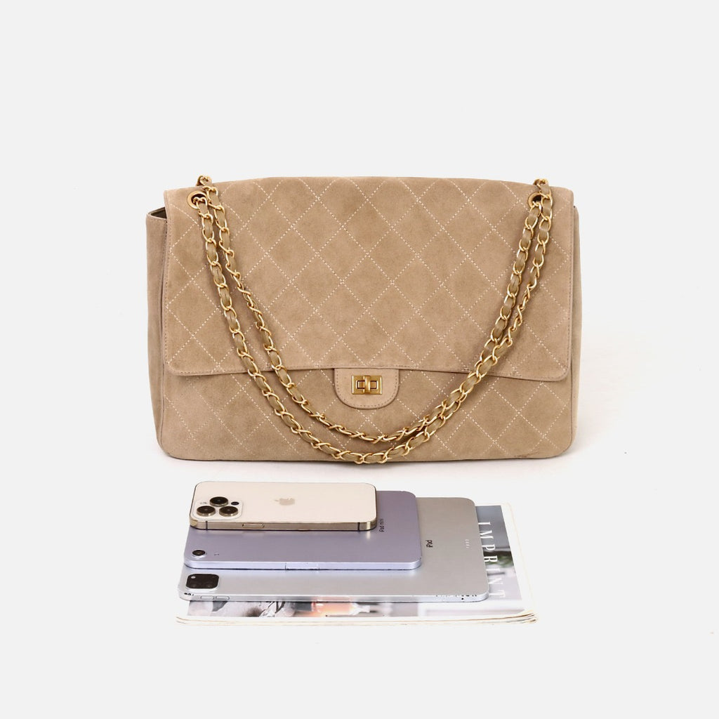 Luxury 26S style, suede leather cowhide chain bag suede leather women's shoulder bag large capacity