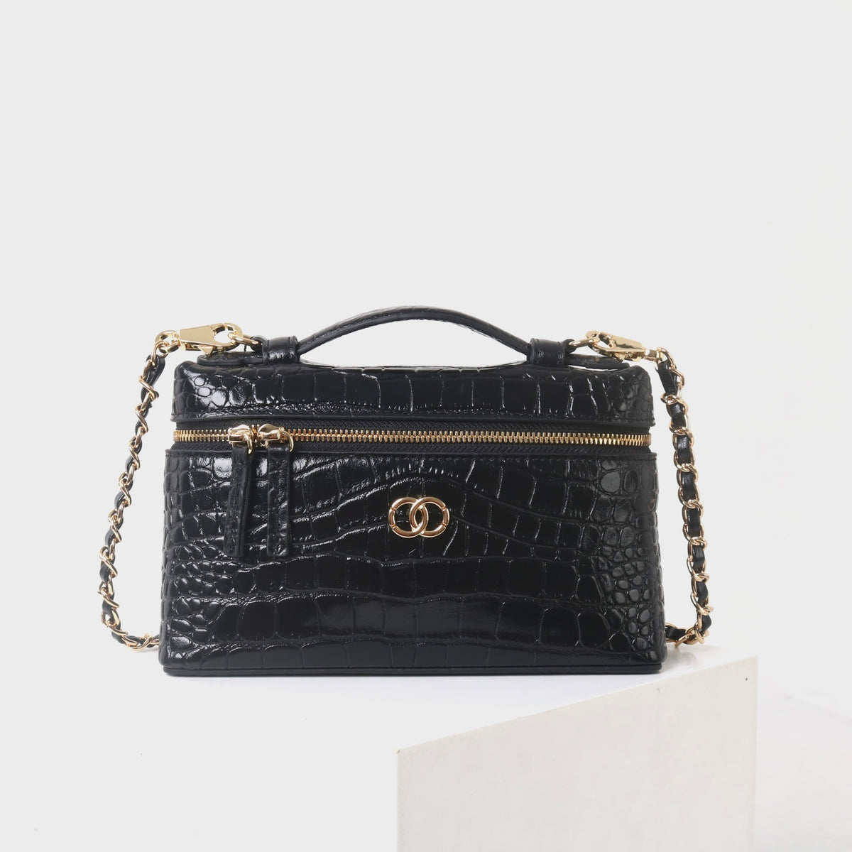 Msbag｜Croc Grain Lunch Box Bag Model 9035 Genuine leather Bag supplier
