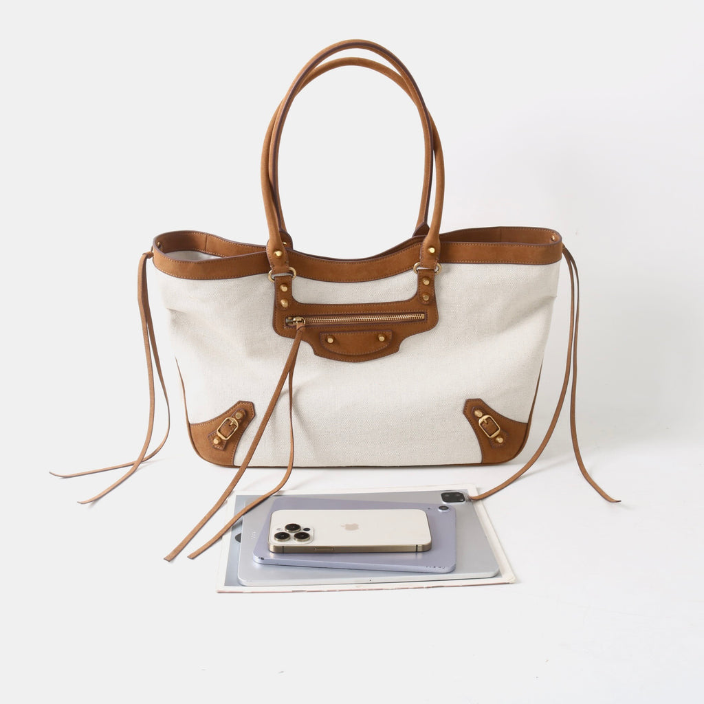 Msbag｜Canvas Moto Tote Bag #D5193 Large