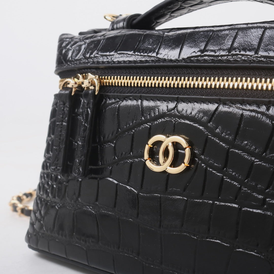 Msbag｜Croc Grain Lunch Box Bag Model 9035 Genuine leather Bag supplier