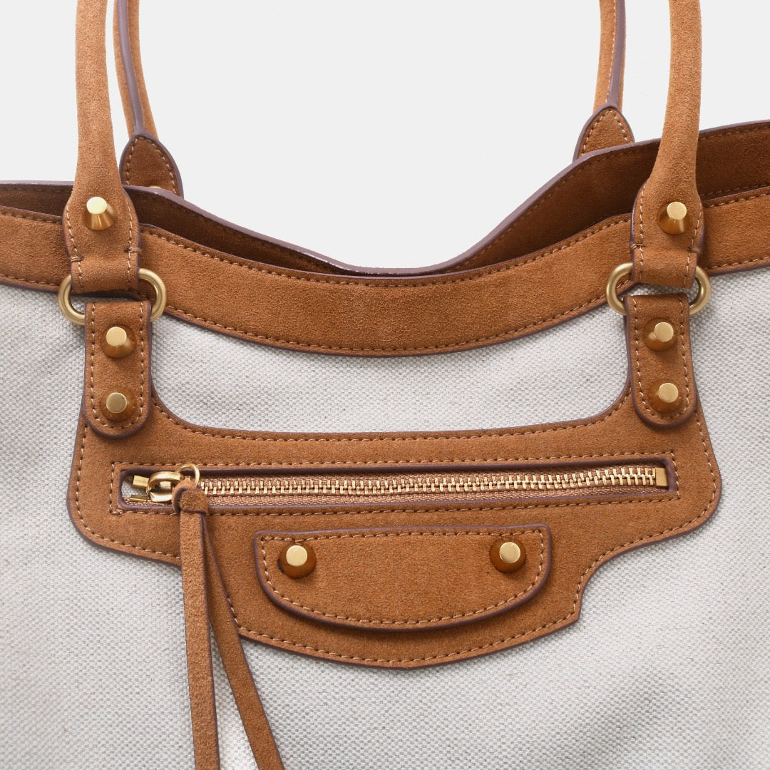 Msbag｜Canvas Moto Tote Bag #D5193 Large