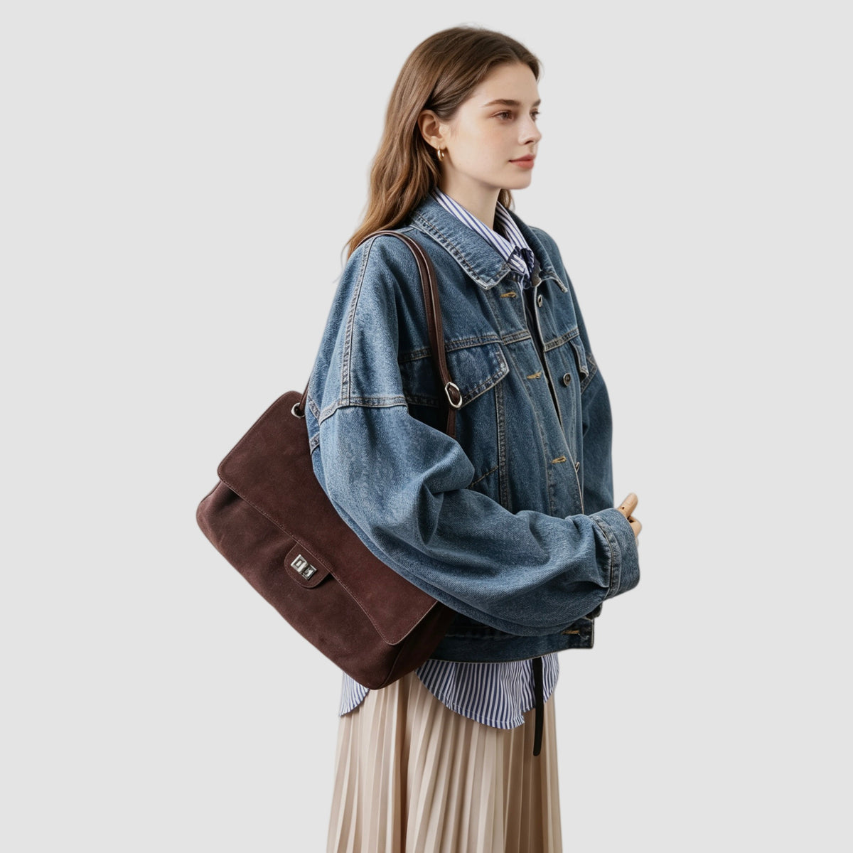 Msbag｜26S-Style Suede Chain Bag #6225 Medium