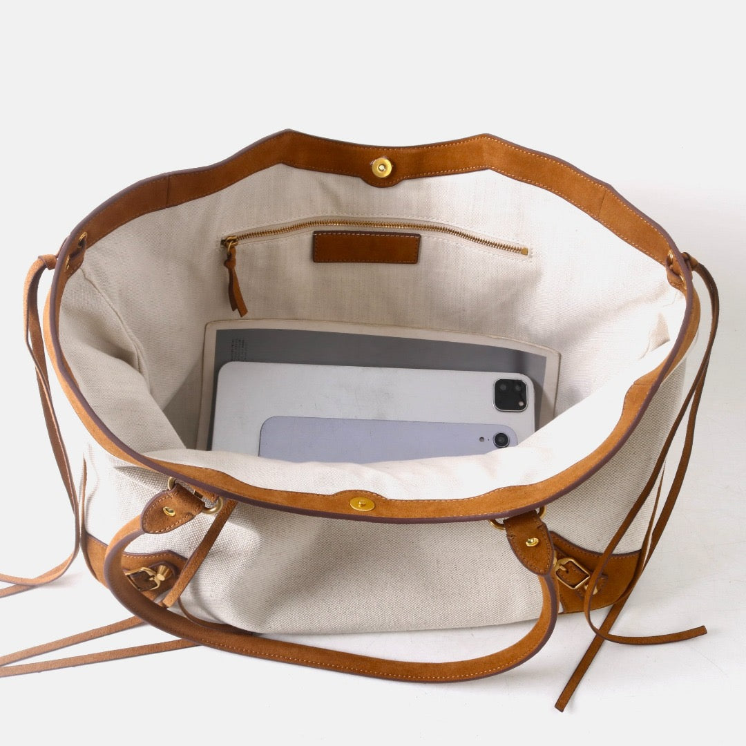 Msbag｜Canvas Moto Tote Bag #D5193 Large
