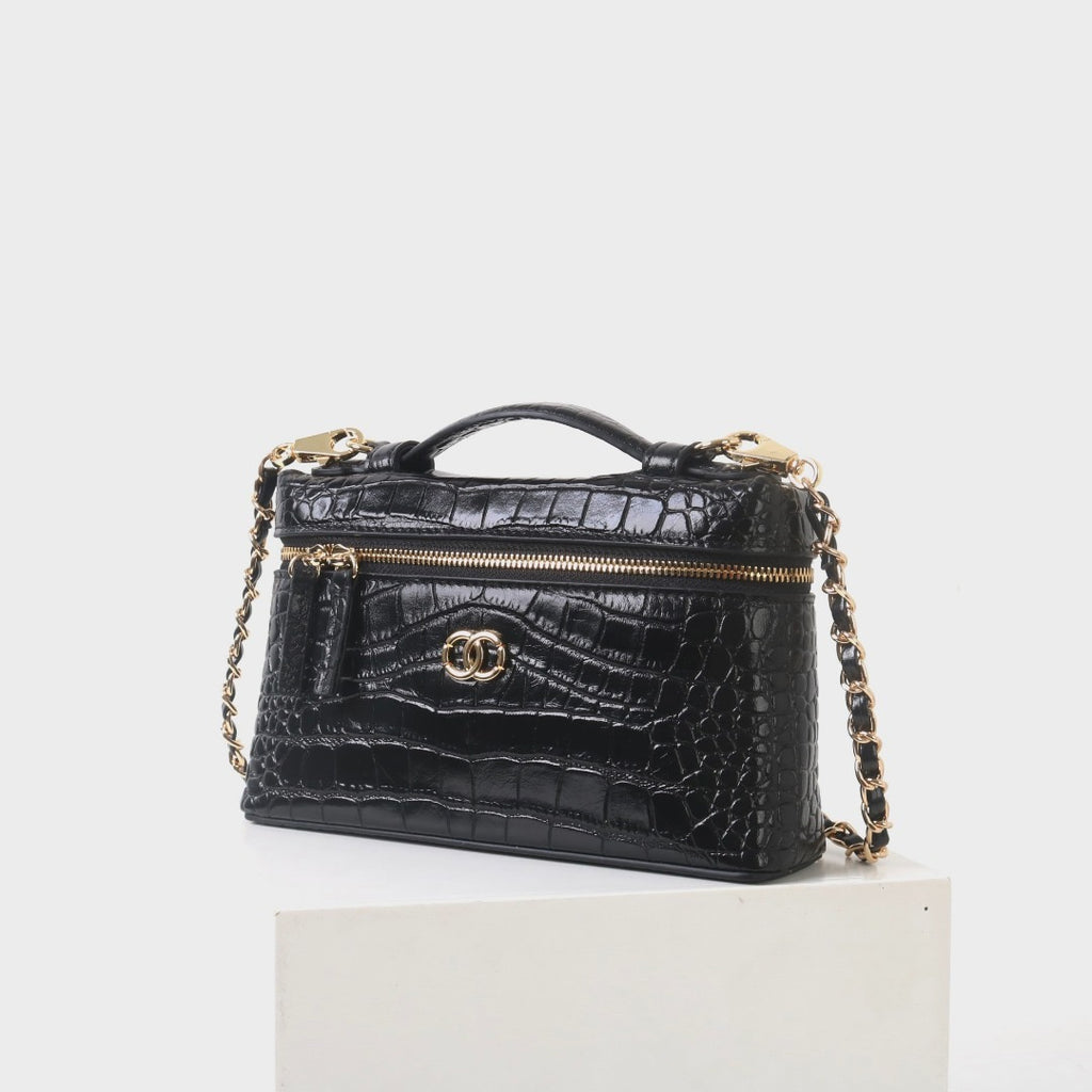 Msbag｜Croc Grain Lunch Box Bag Model 9035 Genuine leather Bag supplier