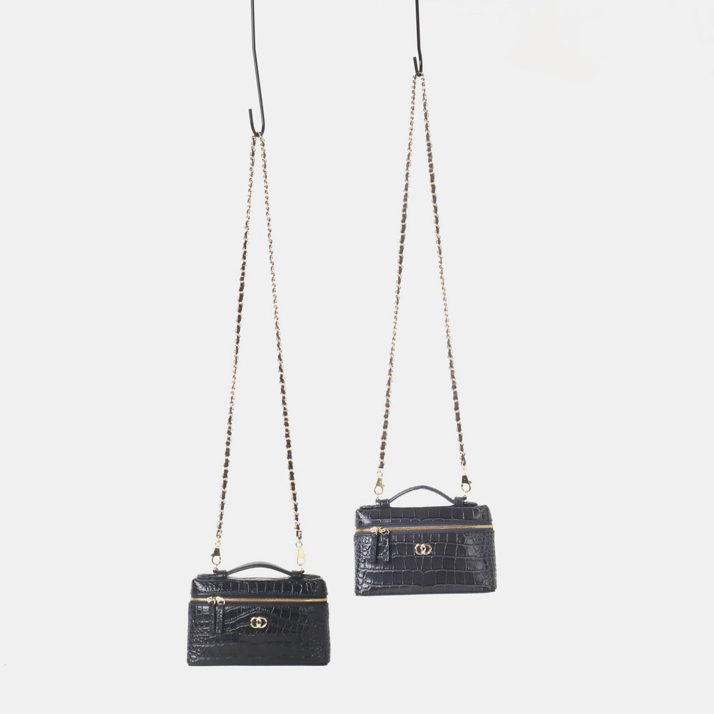 Msbag｜Croc Grain Lunch Box Bag Model 9035 Genuine leather Bag supplier