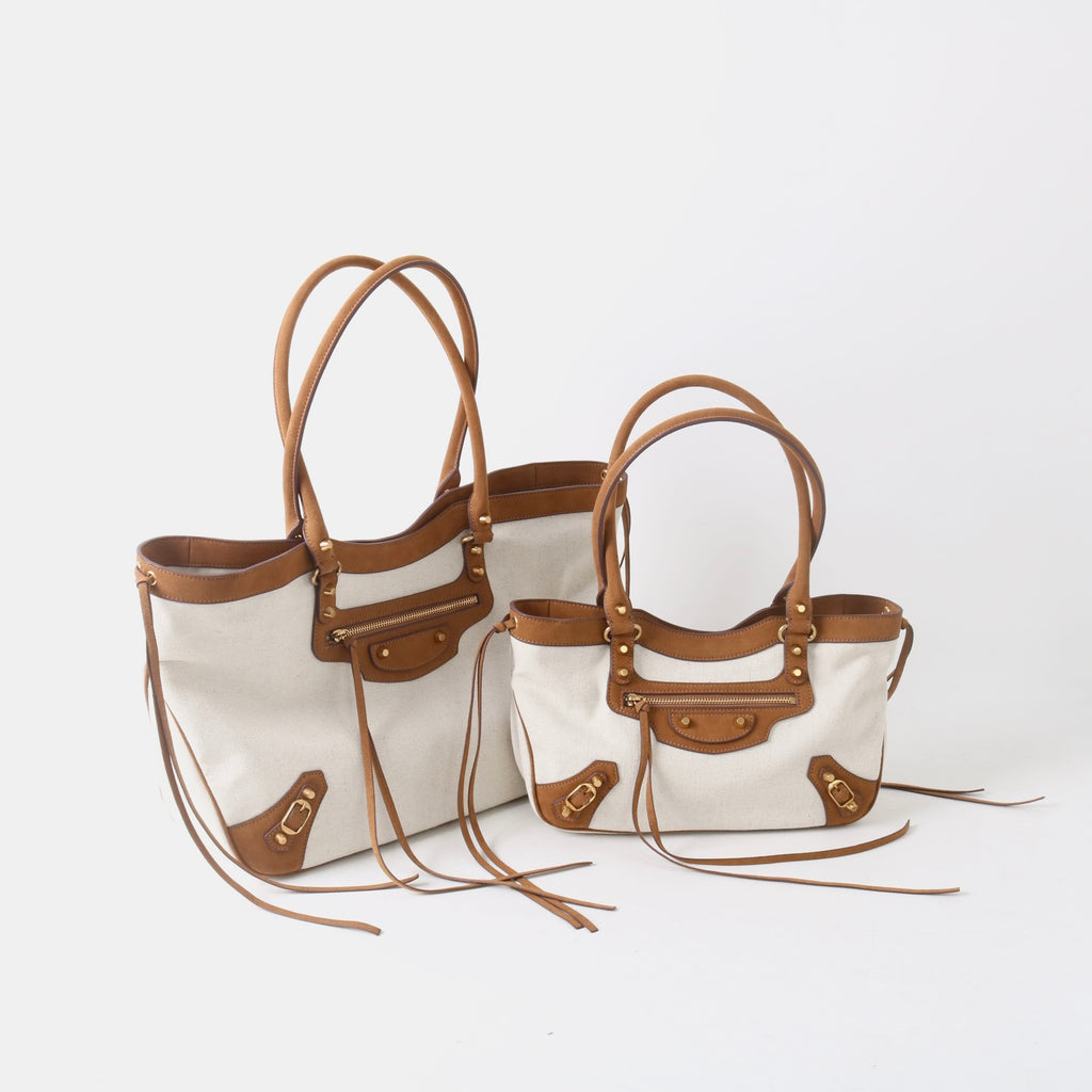 Msbag｜Canvas Moto Tote Bag #D5193 Large