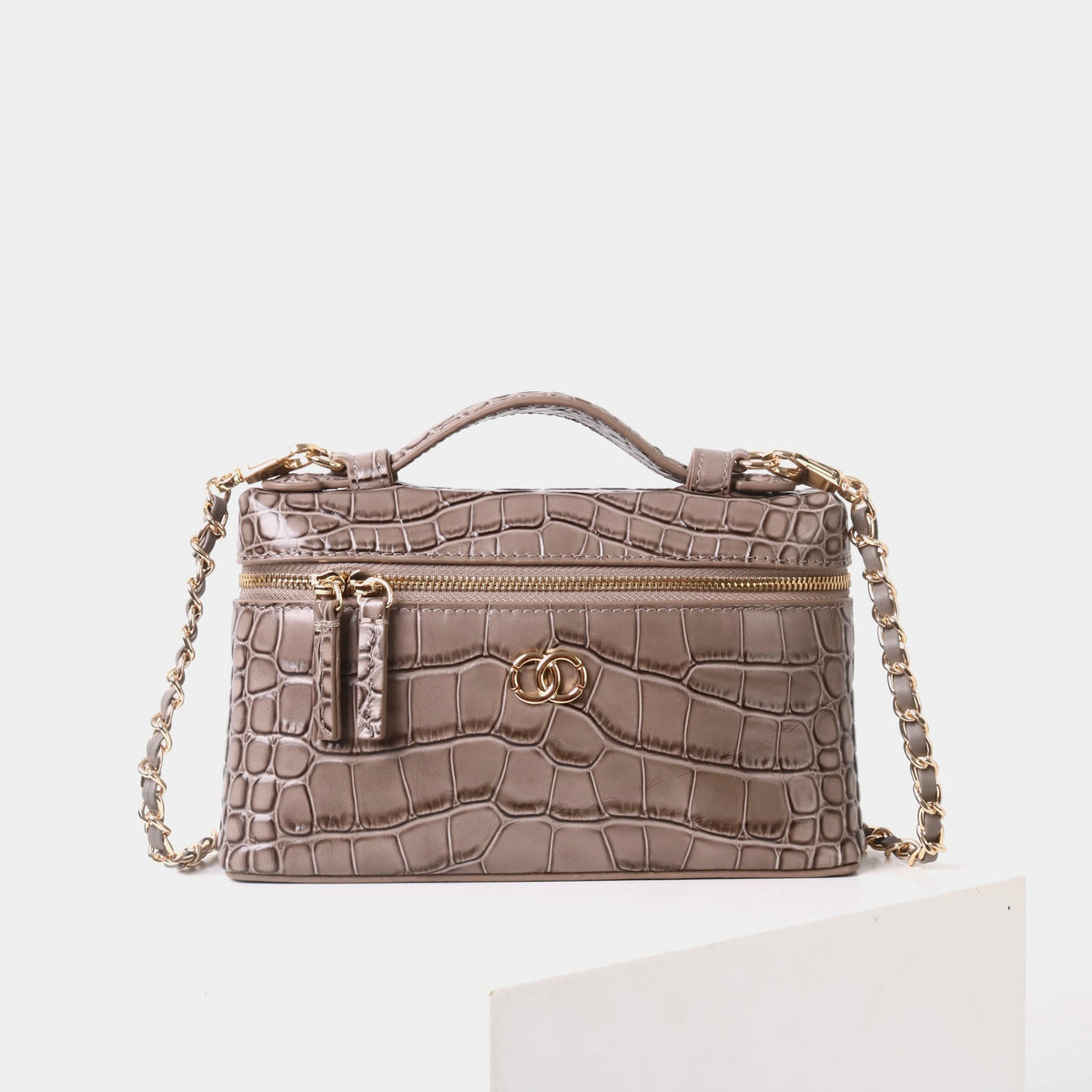 Msbag｜Croc Grain Lunch Box Bag Model 9035 Genuine leather Bag supplier