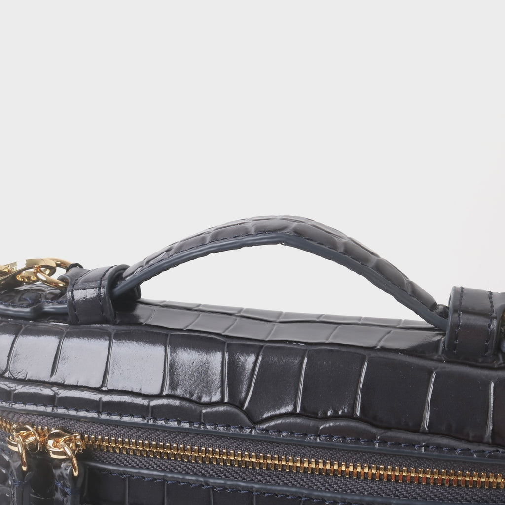 Msbag｜Croc Grain Lunch Box Bag Model 9035 Genuine leather Bag supplier