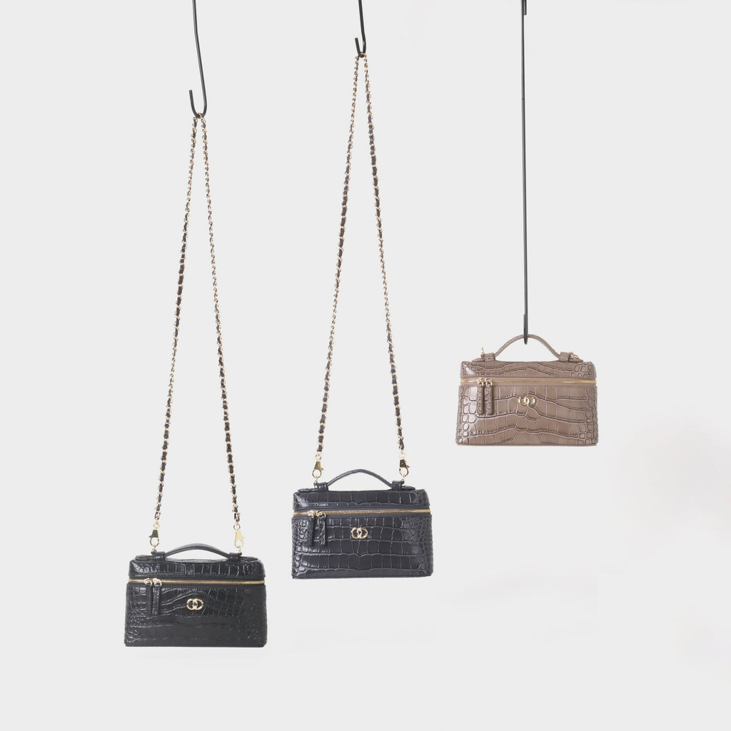 Msbag｜Croc Grain Lunch Box Bag Model 9035 Genuine leather Bag supplier