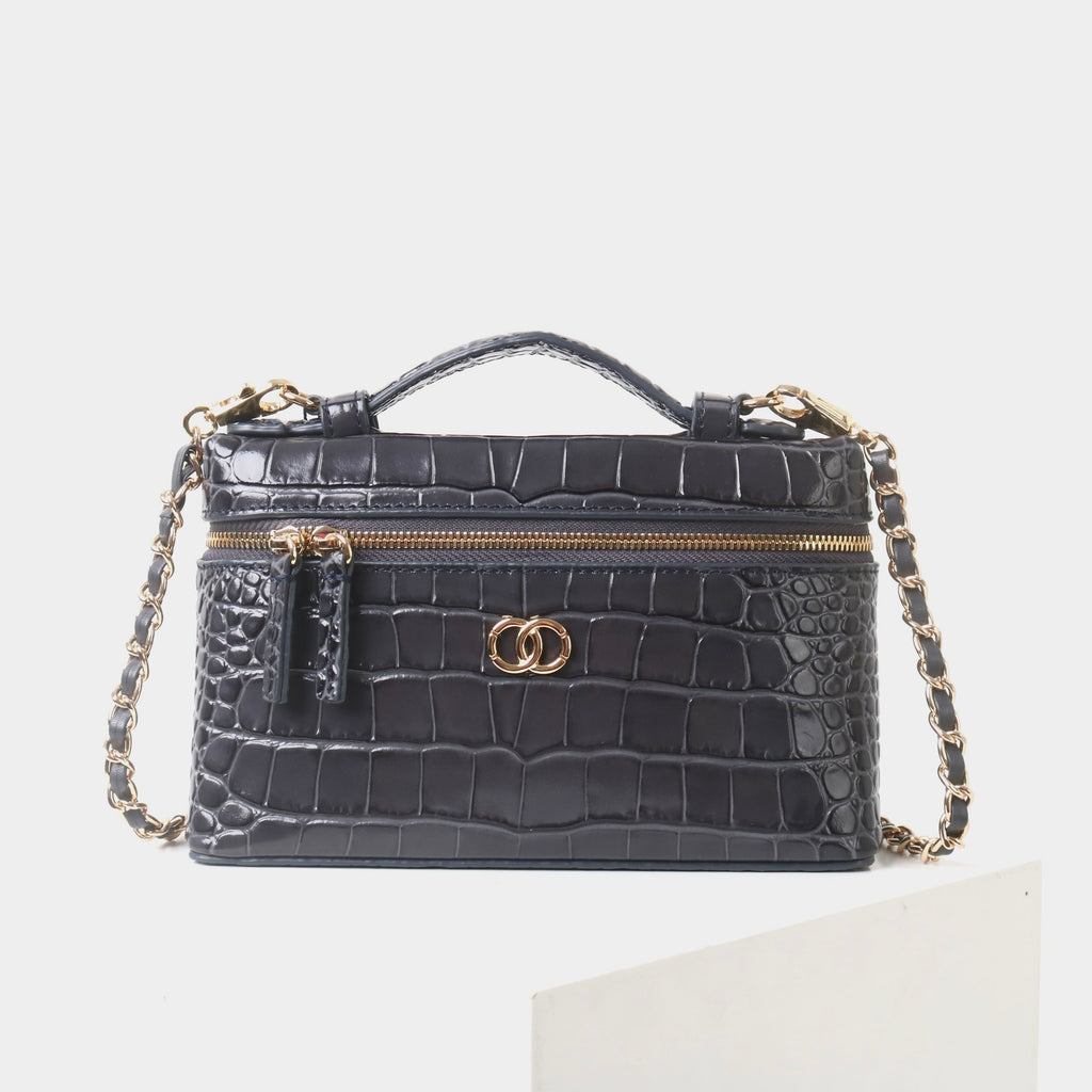 Msbag｜Croc Grain Lunch Box Bag Model 9035 Genuine leather Bag supplier