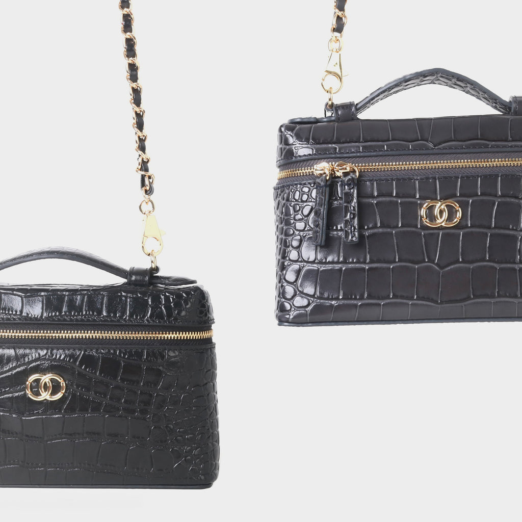 Msbag｜Croc Grain Lunch Box Bag Model 9035 Genuine leather Bag supplier