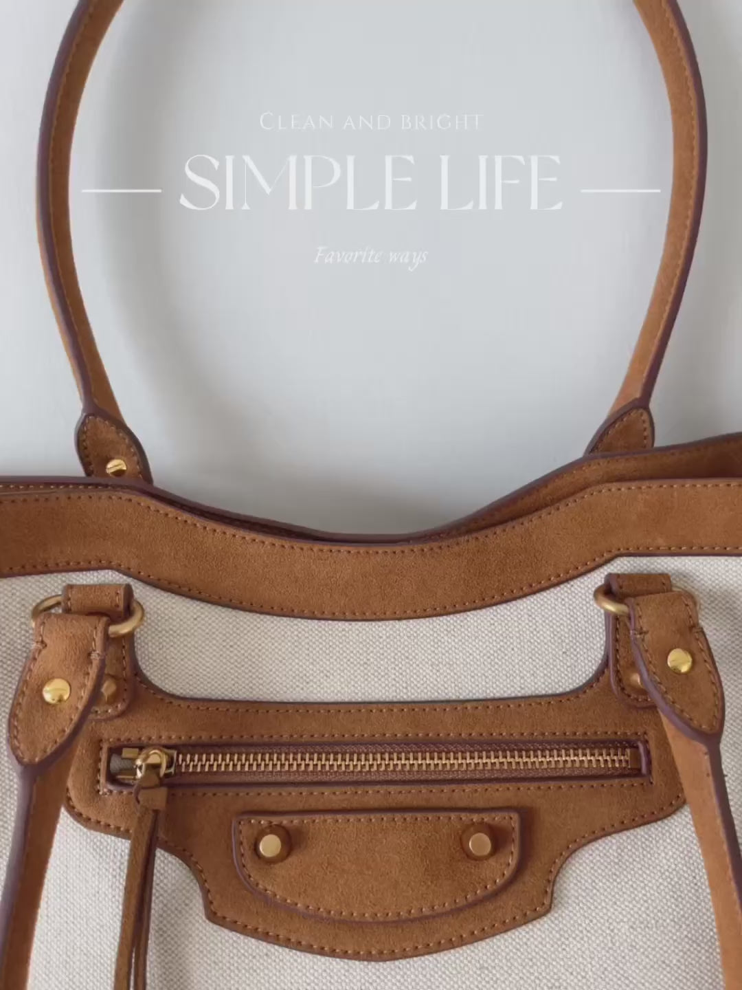 Msbag | Canvas Moto Tote Bag #D5193